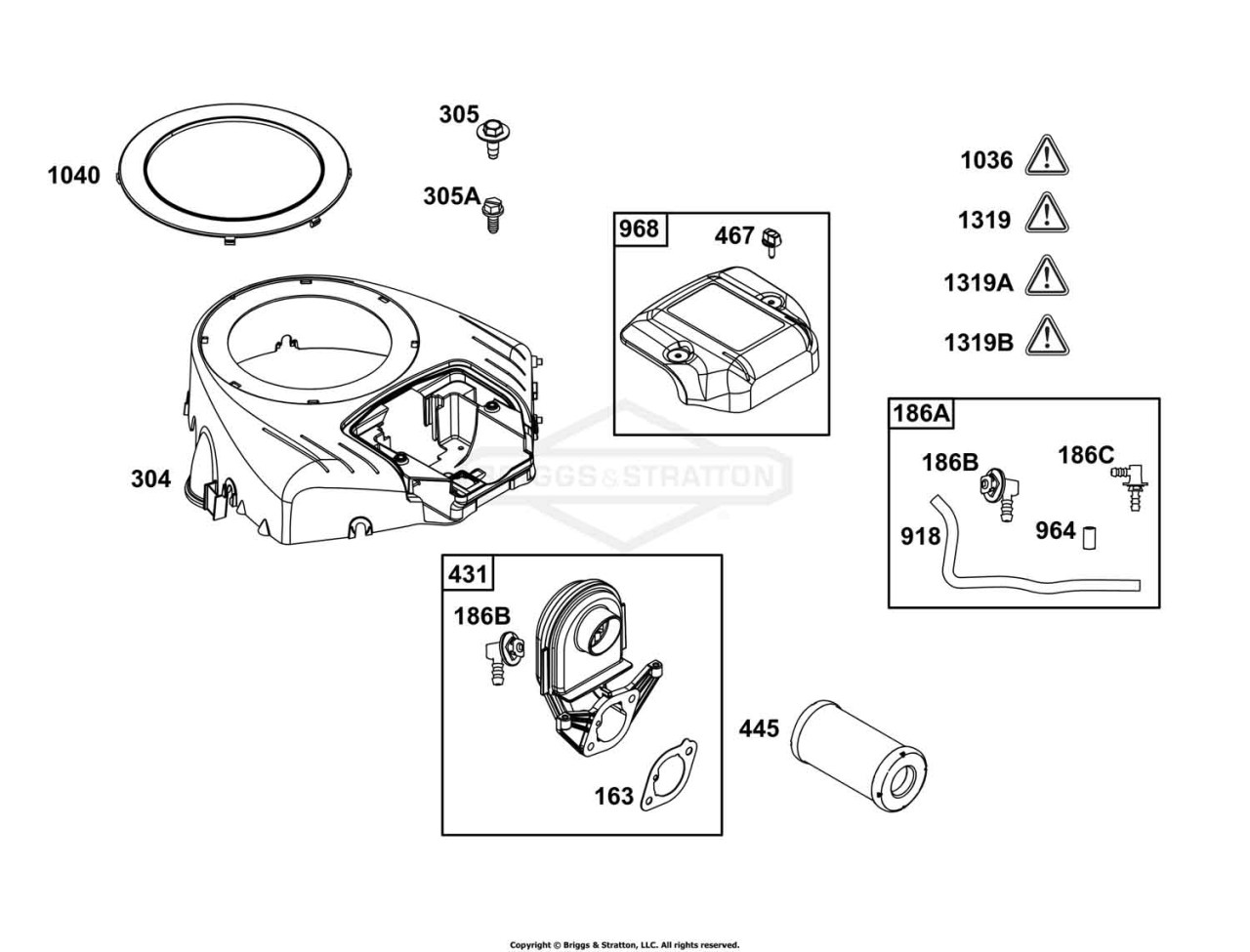 Blower Housing and Air Cleaner Group