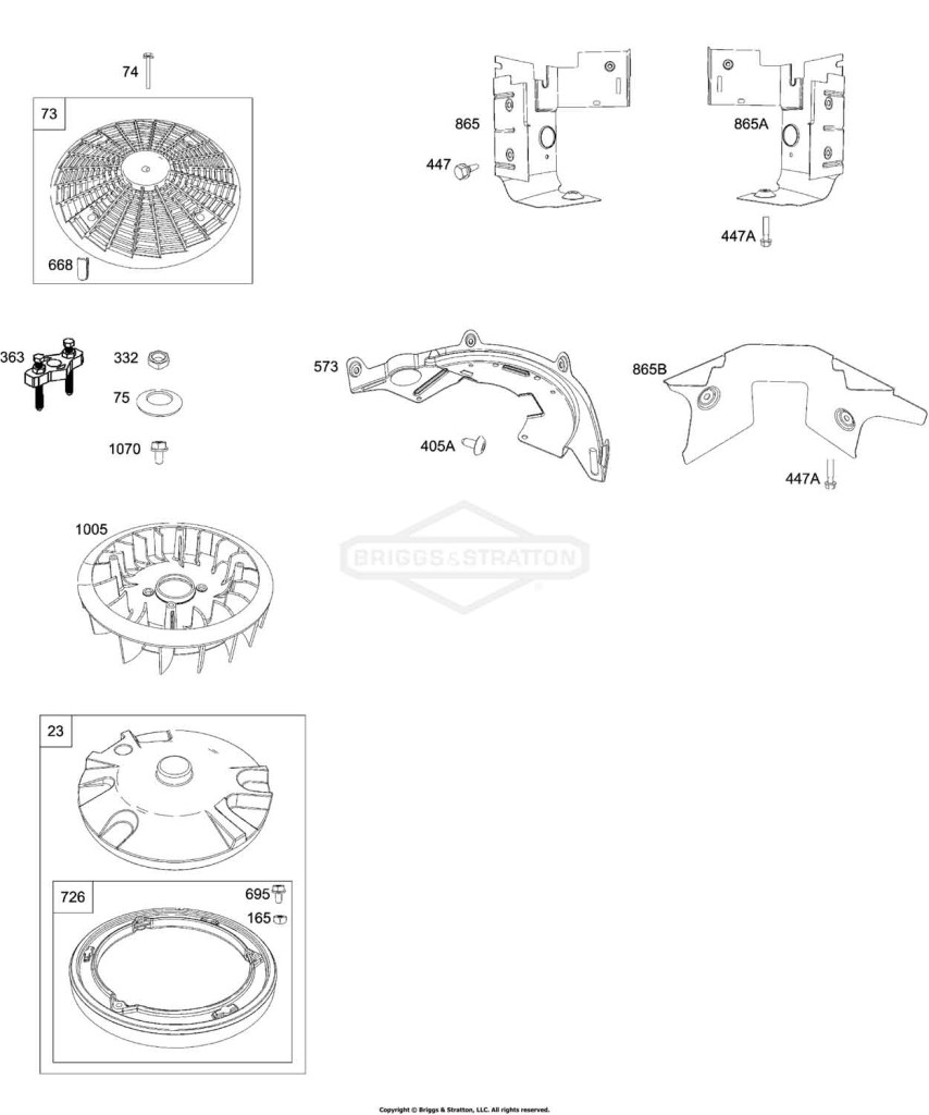 Blower Housing Brackets, Flywheel