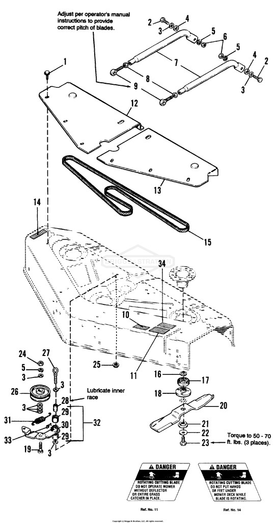 42 Mower Deck-Cover, Drive & Bail Group