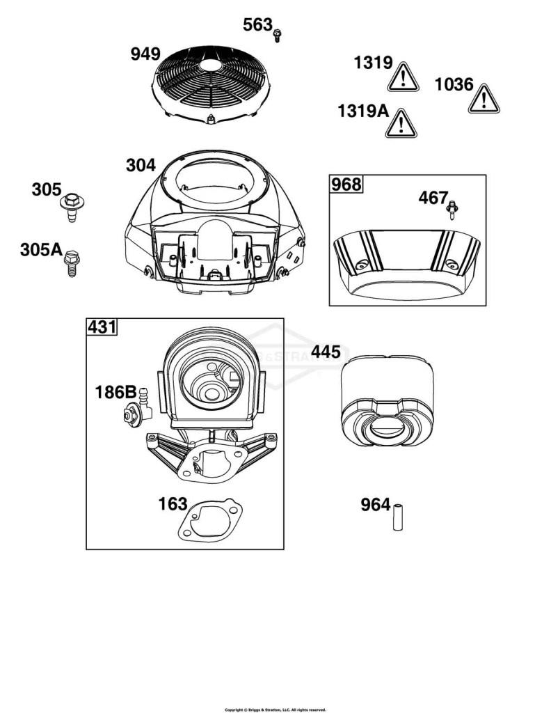 Blower Housing and Air Cleaner Group
