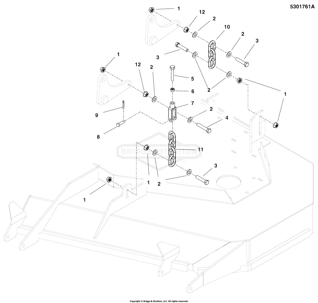 61 Mower Deck Group - Hanger Chains