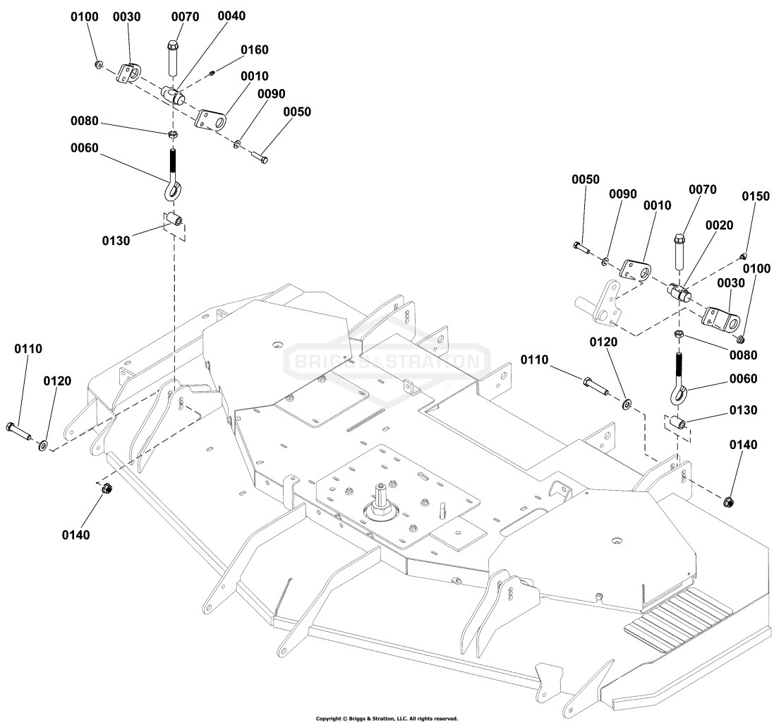 72 Mower Deck Group - Hanger Chains