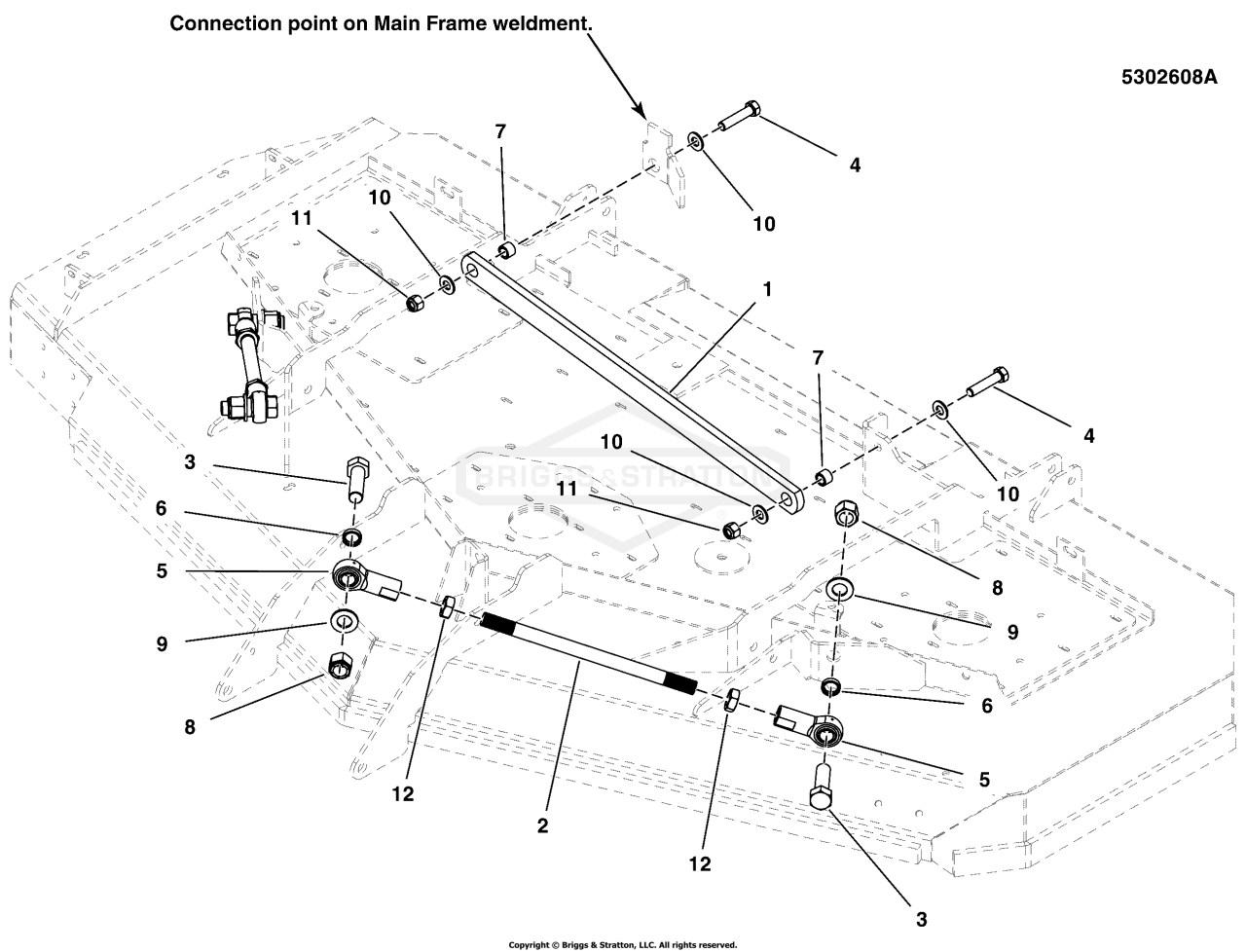 72 Mower Deck - Hanger Bars - S/N: 2016950123 & Above