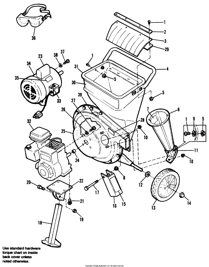 Hopper & Engine/Motor Group - Models 2C & 3C