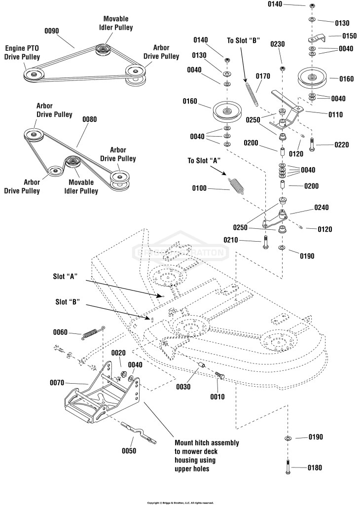44 Mower Deck - Clutch & Support Group