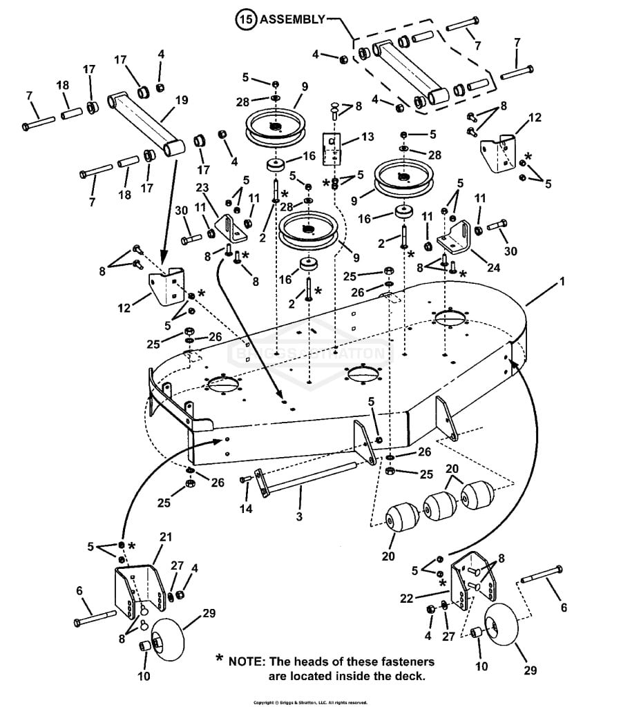 48 CUTTING DECK ASSEMBLY (Sub Assy)