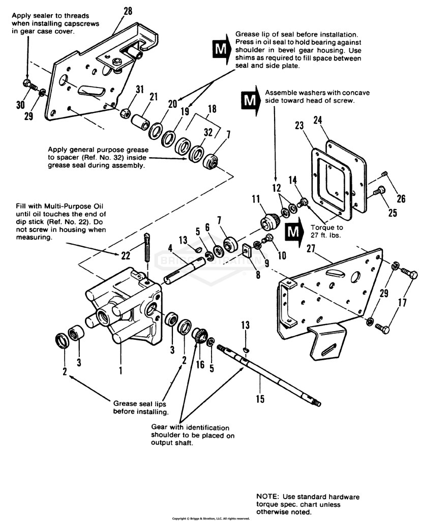 Bevel Gear & Side Plate Group