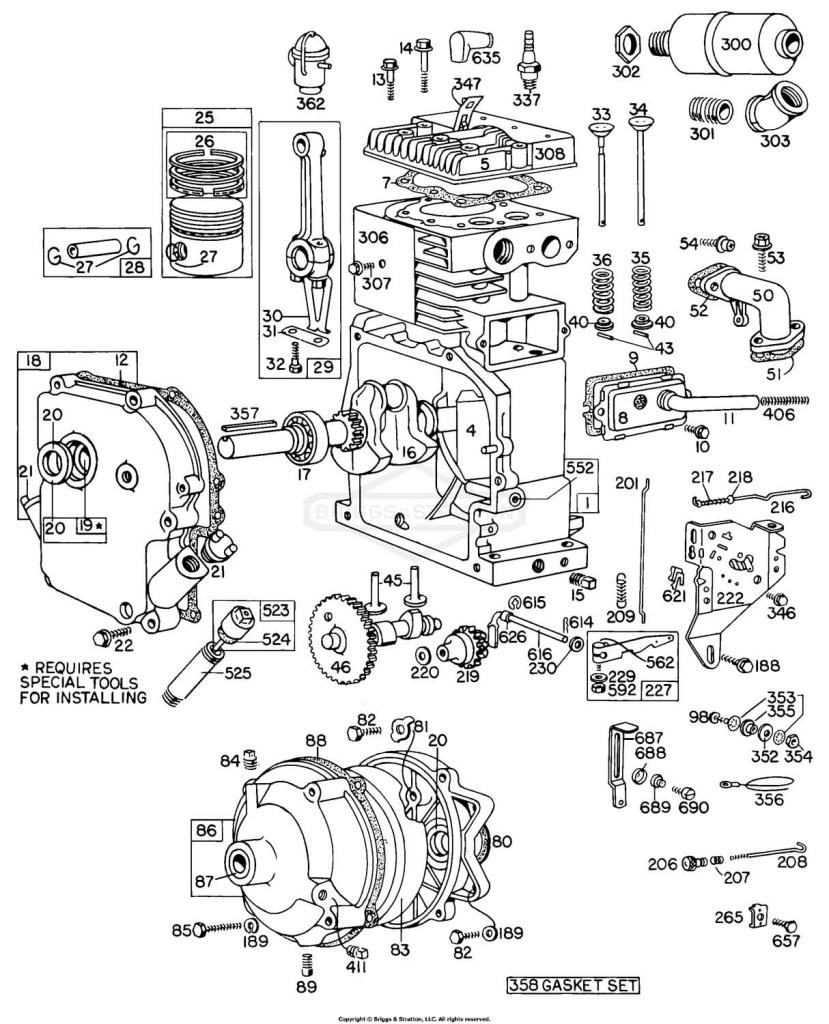 Cyl, Piston, Muffler, CrnkCse