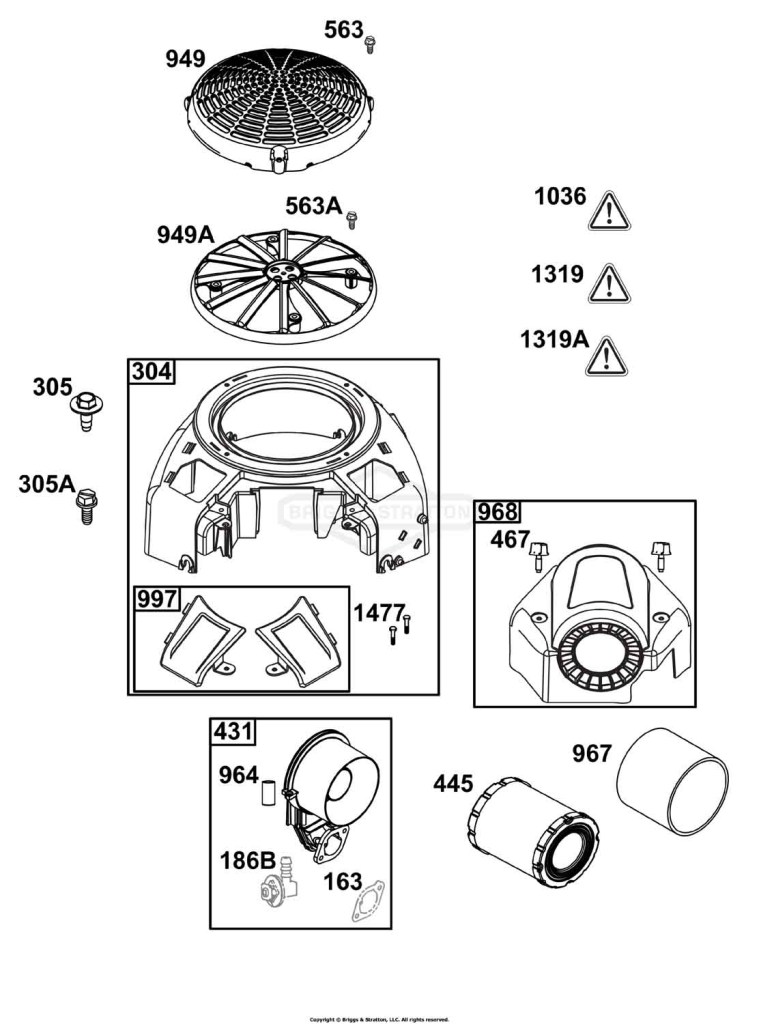 Blower Housing and Air Cleaner Group