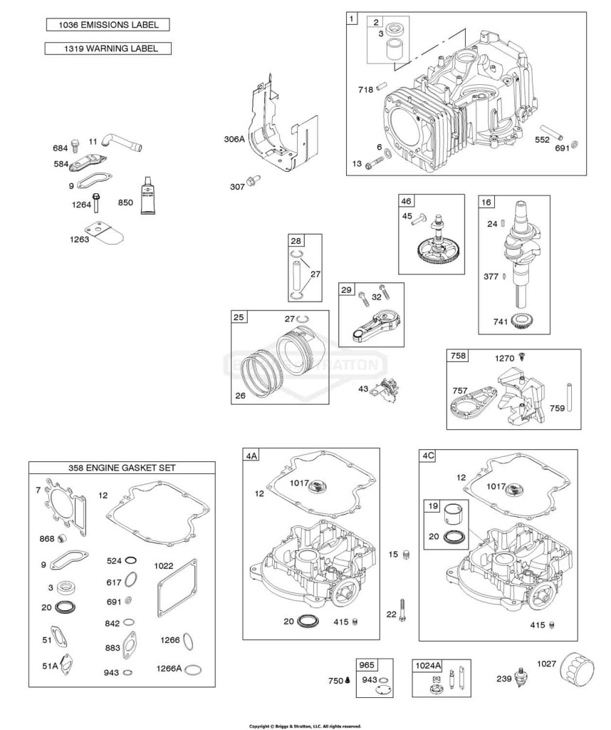 CAMSHAFT,CRANKSHAFT & COUNTER BALANCE, CYLINDER, ENGINE SUMP & BREATHER, LUBRICATION, PISTON, RINGS, CONNECTING ROD