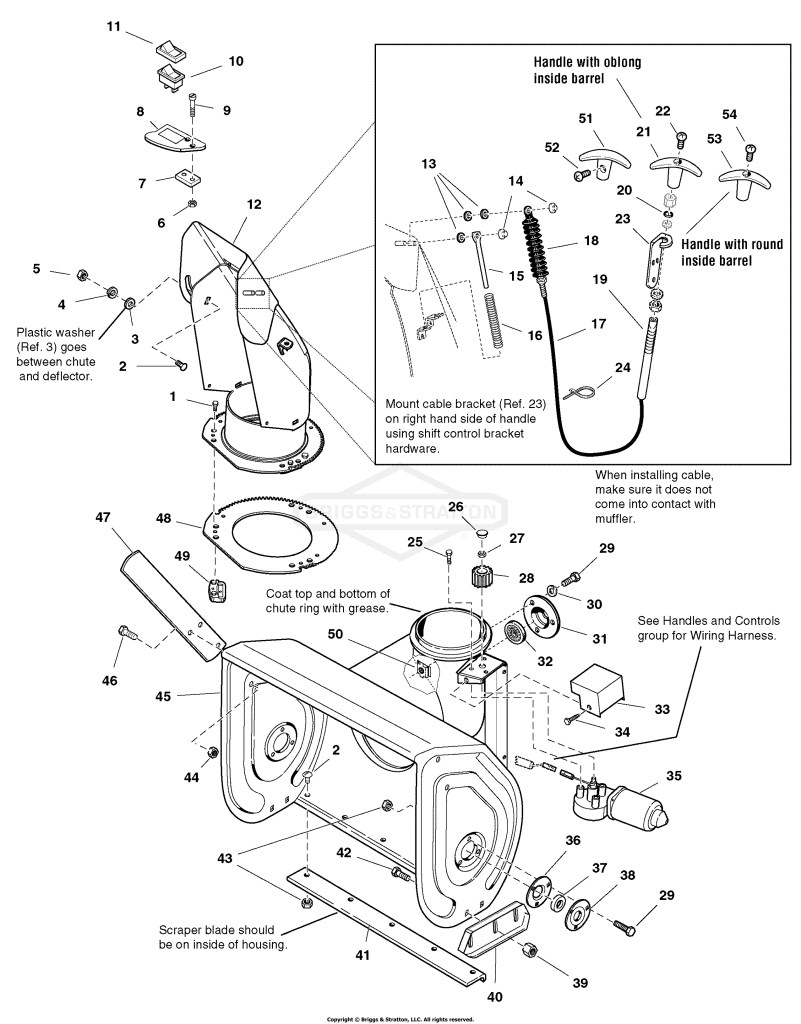 Auger Housing and Chute Group - 38 Models