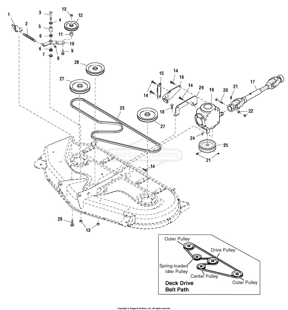54 Mower Deck - Drive Group
