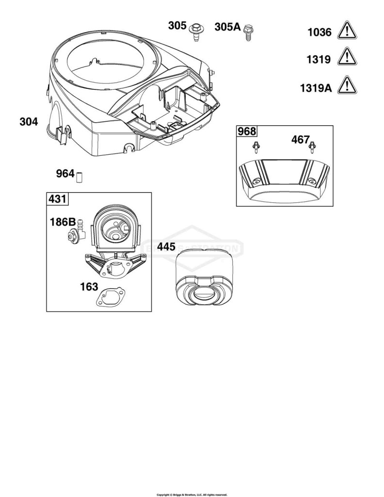 Blower Housing and Air Cleaner Group