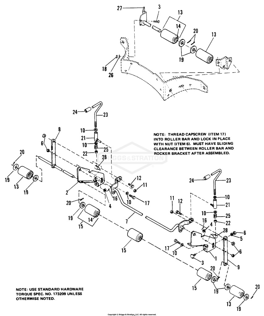 42 Height Adjusting & Roller Group