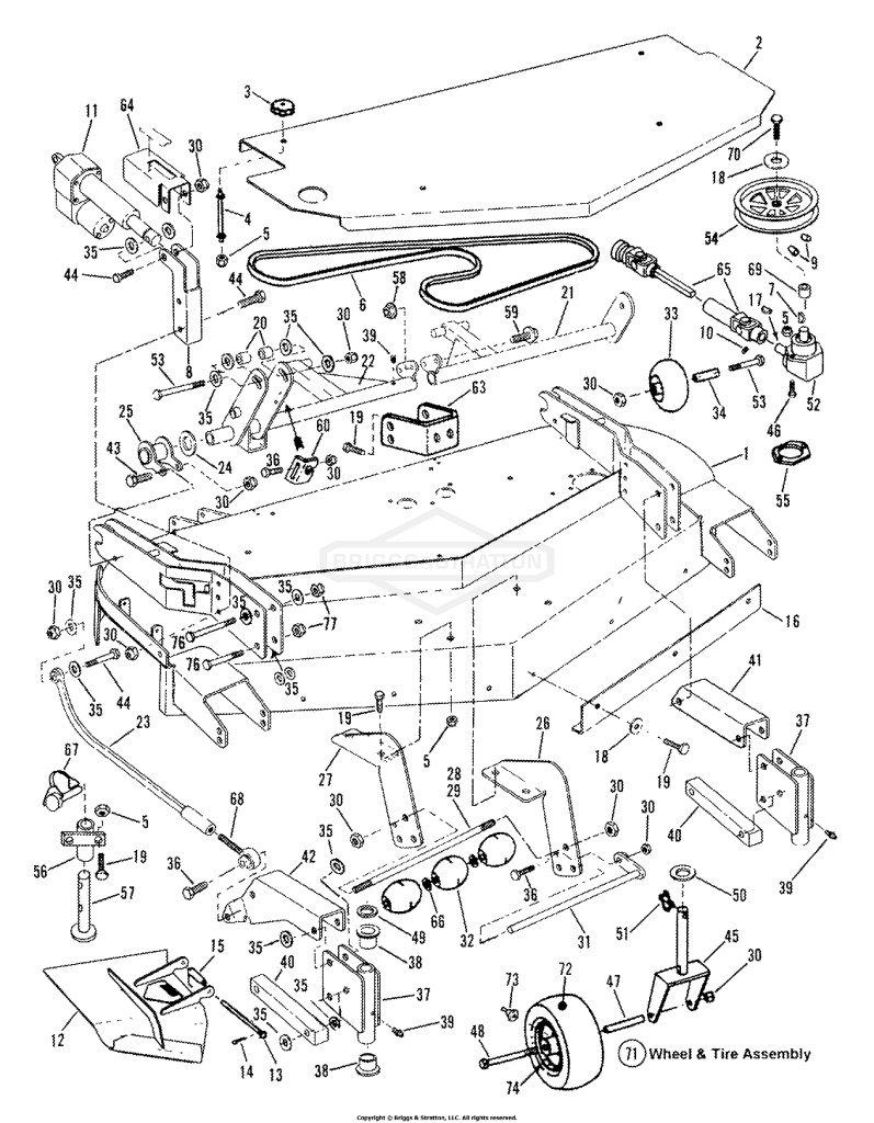 61 Mower Deck Assembly