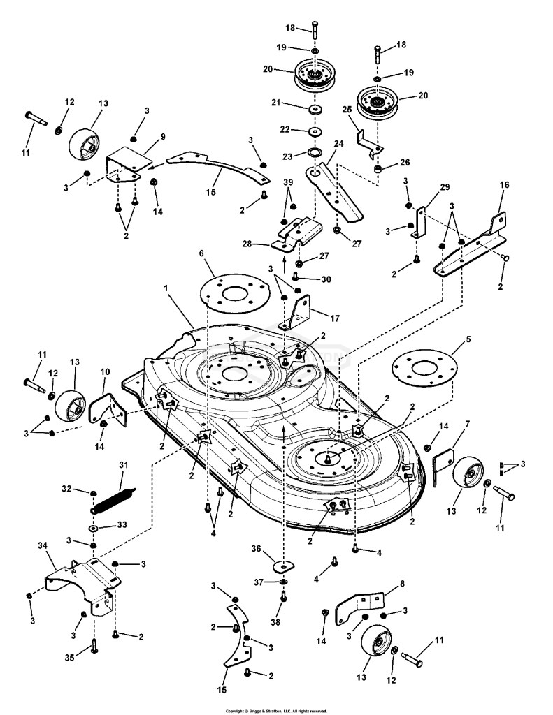42 Deck Housing Assembly