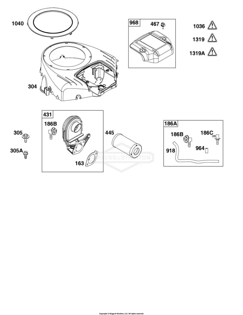 Blower Housing and Air Cleaner Group