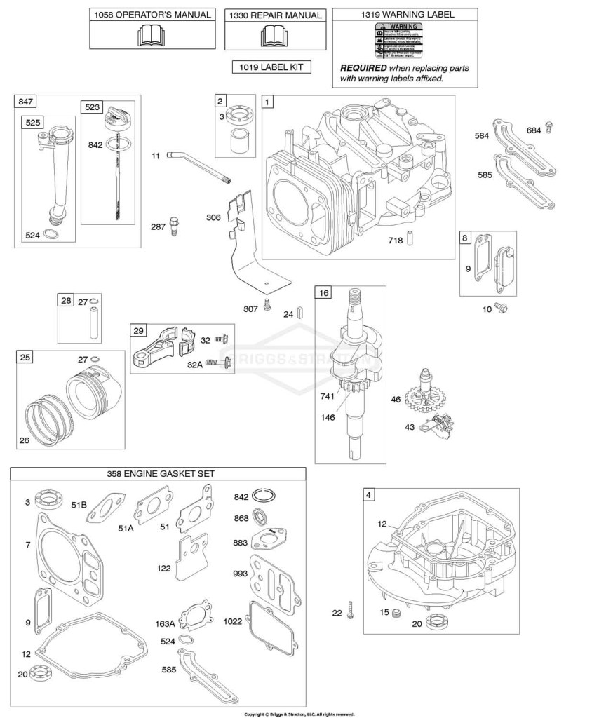 Camshaft, Crankshaft, Cylinder, Engine Sump, Lubrication, Piston Group