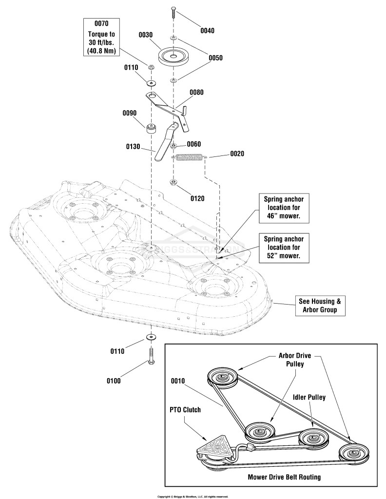 46 Mower Deck - Clutch Group