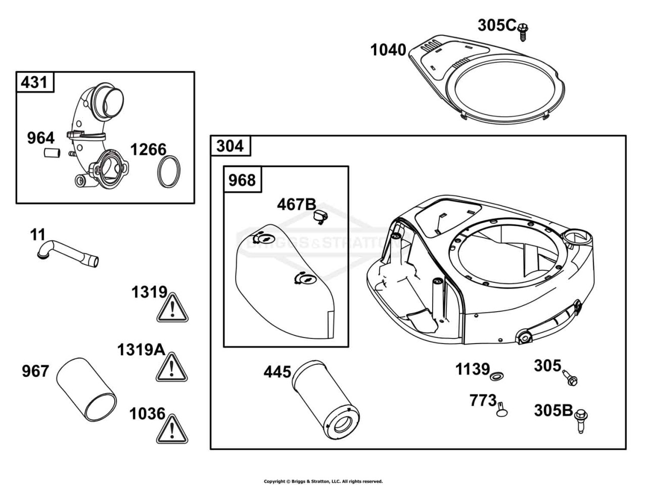 Blower Housing and Air Cleaner Group