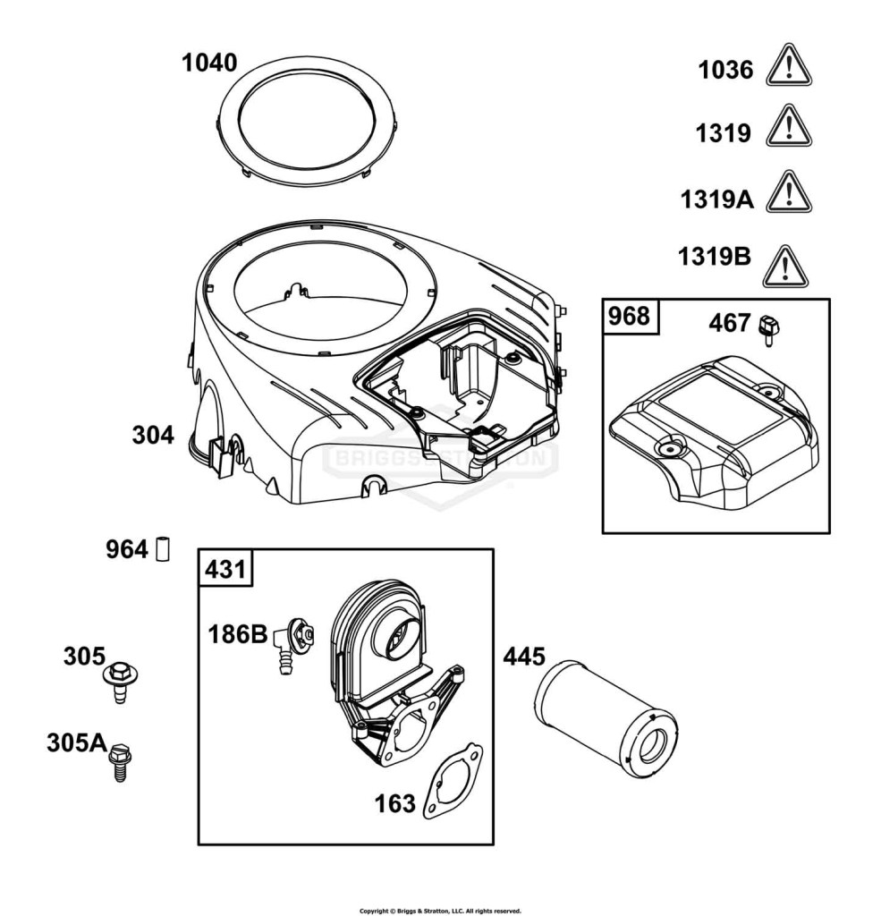 Blower Housing and Air Cleaner Group
