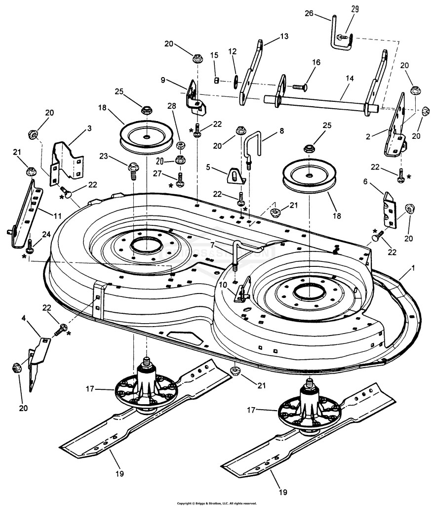 38 Cutting Deck Sub-Assembly