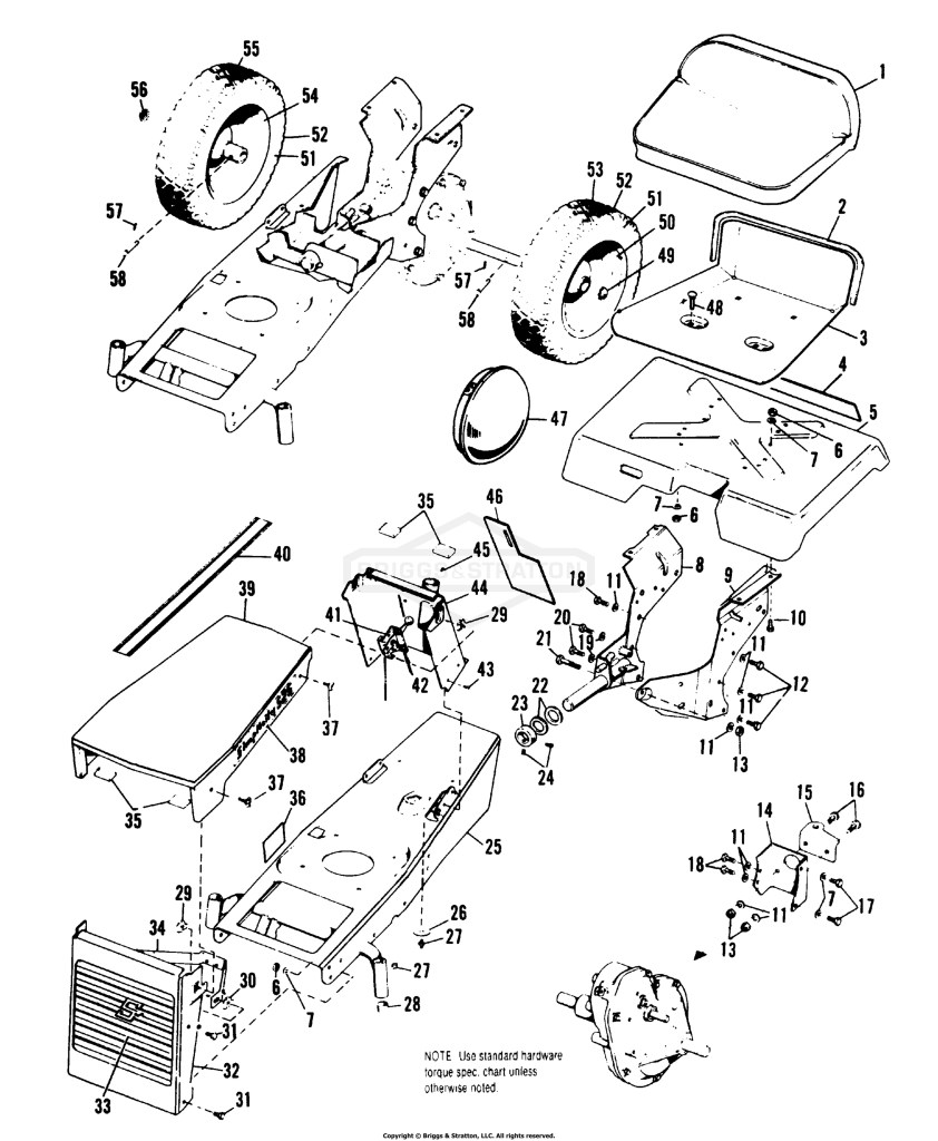Frame, Hood, Dash & Seat Group
