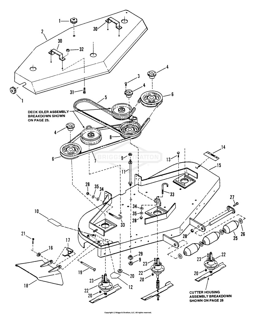 52 Mower Deck Assembly