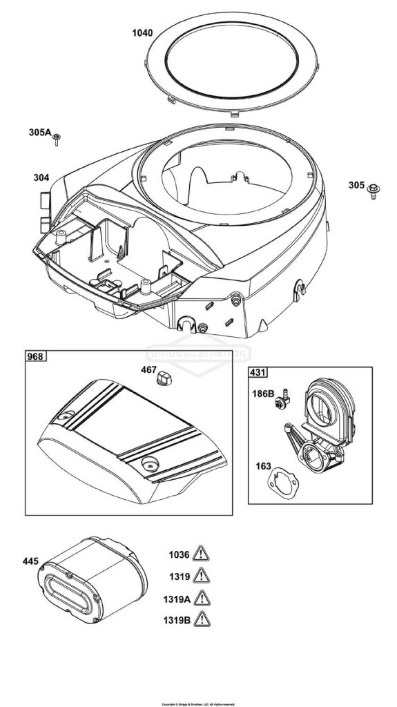 Blower Housing and Air Cleaner Group