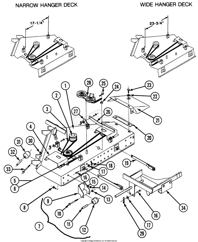 42 And 48 Mower Deck Assemblies