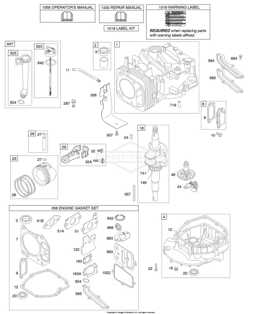 Camshaft, Crankshaft, Cylinder, Engine Sump, Lubrication, Piston Group