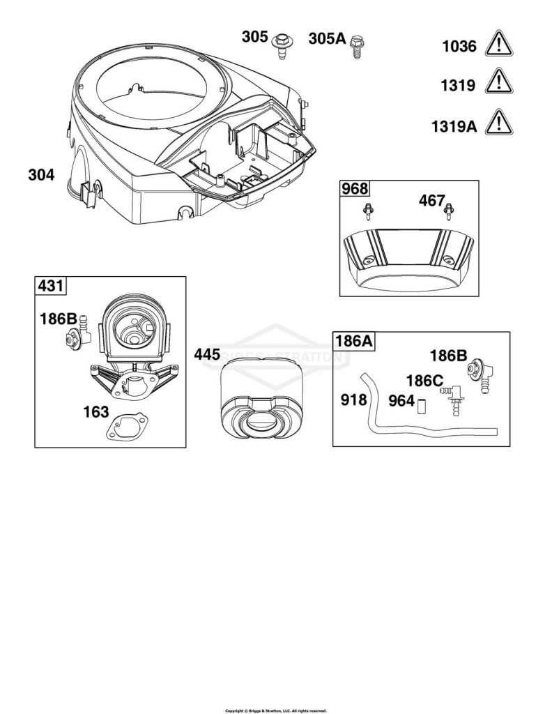 Blower Housing and Air Cleaner Group