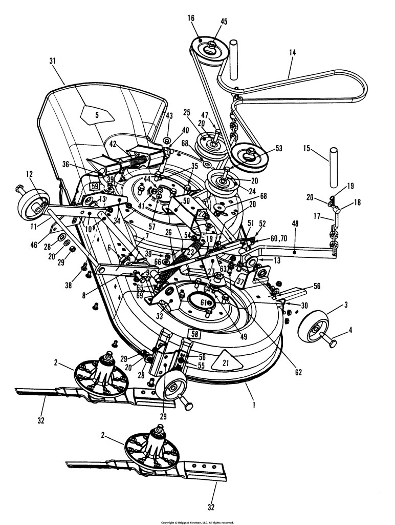 38 Mower Deck Assembly