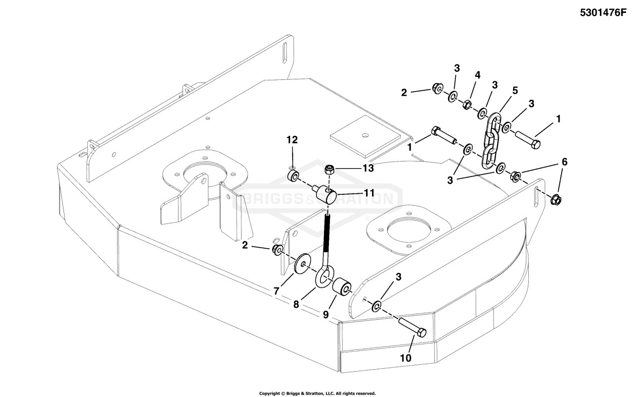 36 Mower Deck Group - Hanger Chains