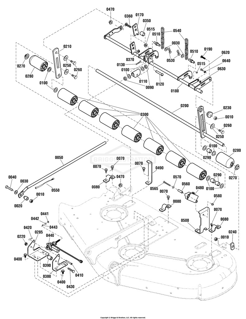 50 (127cm) Mower Deck - Height Adjust & Roller Group