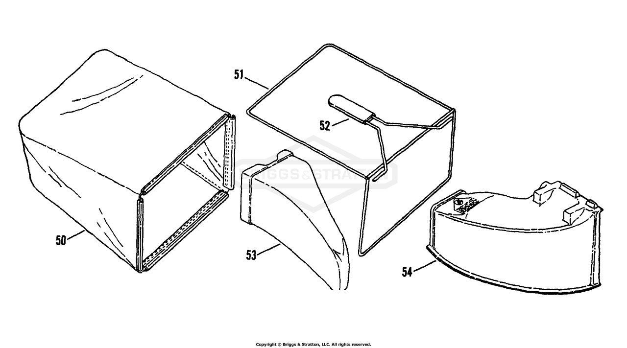 Grassbag, Catcher Frame, Chute