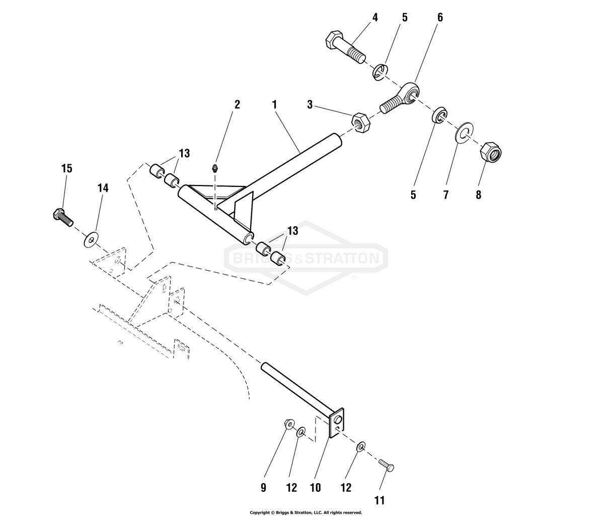 61 & 72 Mower Deck - Rear Mount Bars