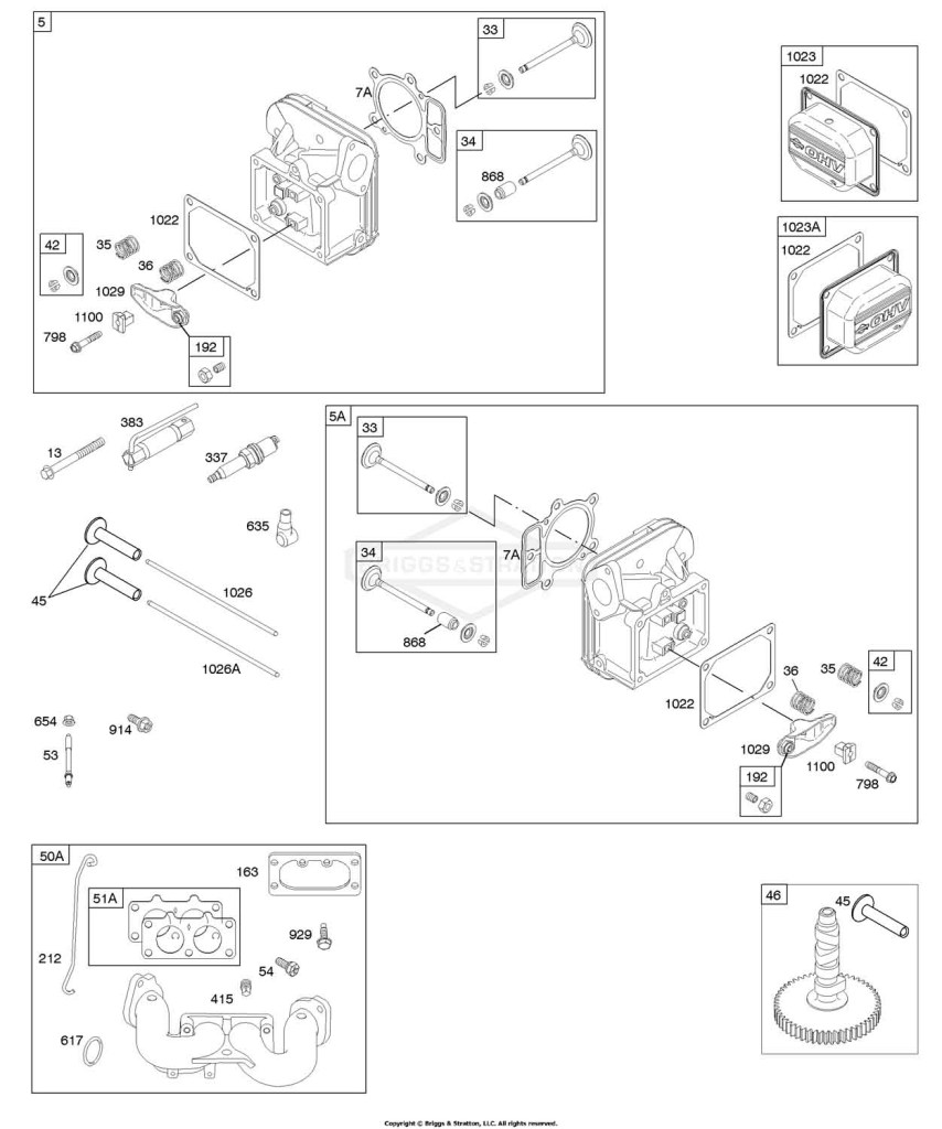 Camshaft, Cylinder Head, Valves