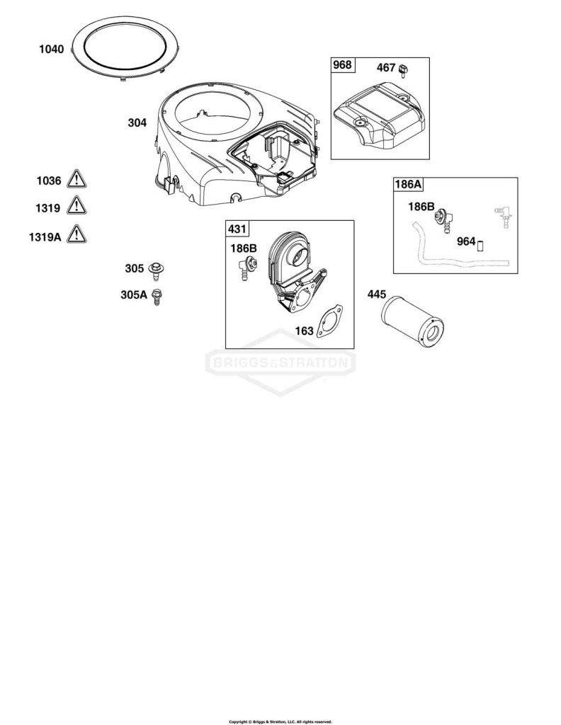 Blower Housing and Air Cleaner Group