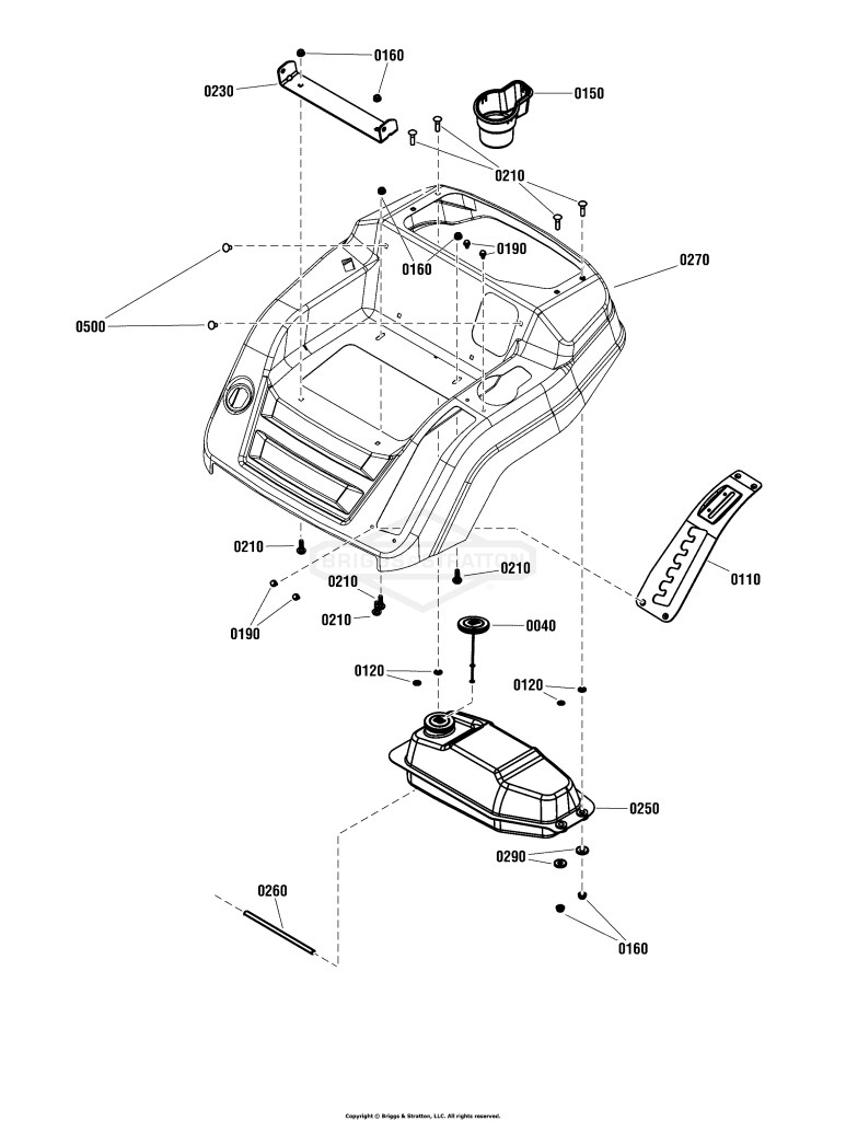 Console & Fuel Tank Group
