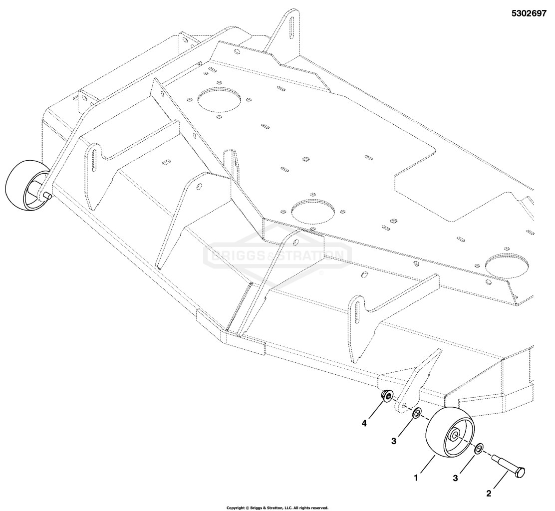 52 Mower Deck - Front Rollers