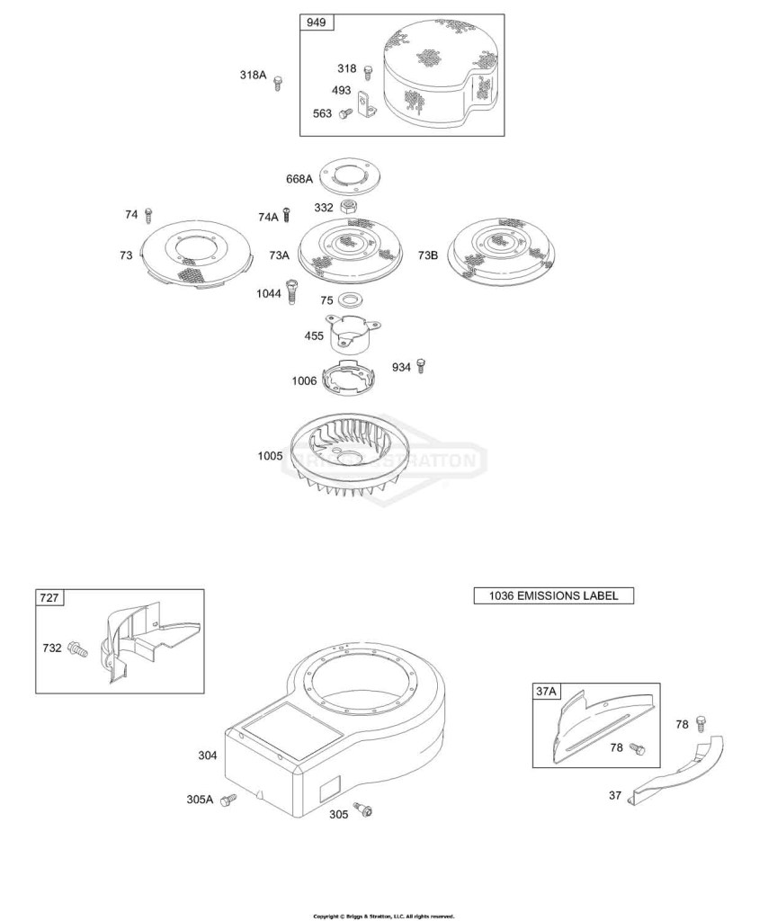 Blower Housing, Flywheel Fan, Rotating Screens