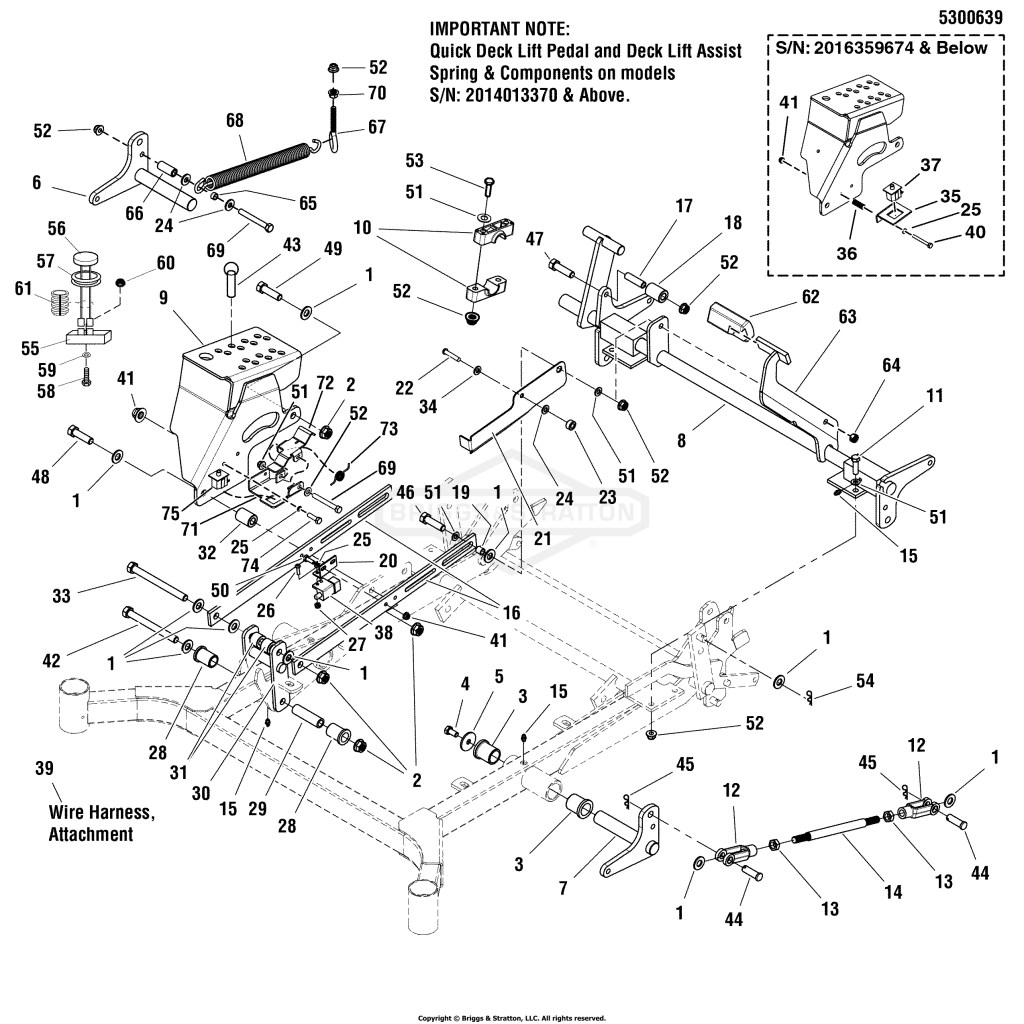 61 Mower Deck - Deck Lift