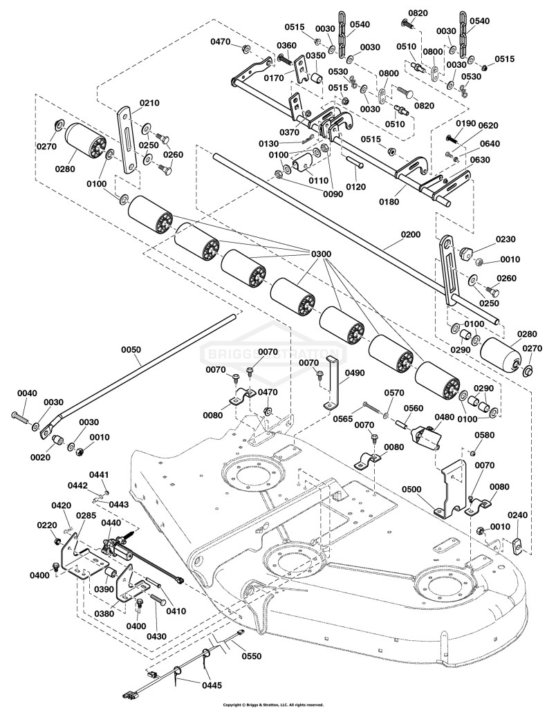 50 (127cm) Mower Deck - Height Adjust & Roller Group