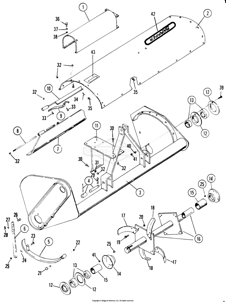 Frame, Shroud, Tines