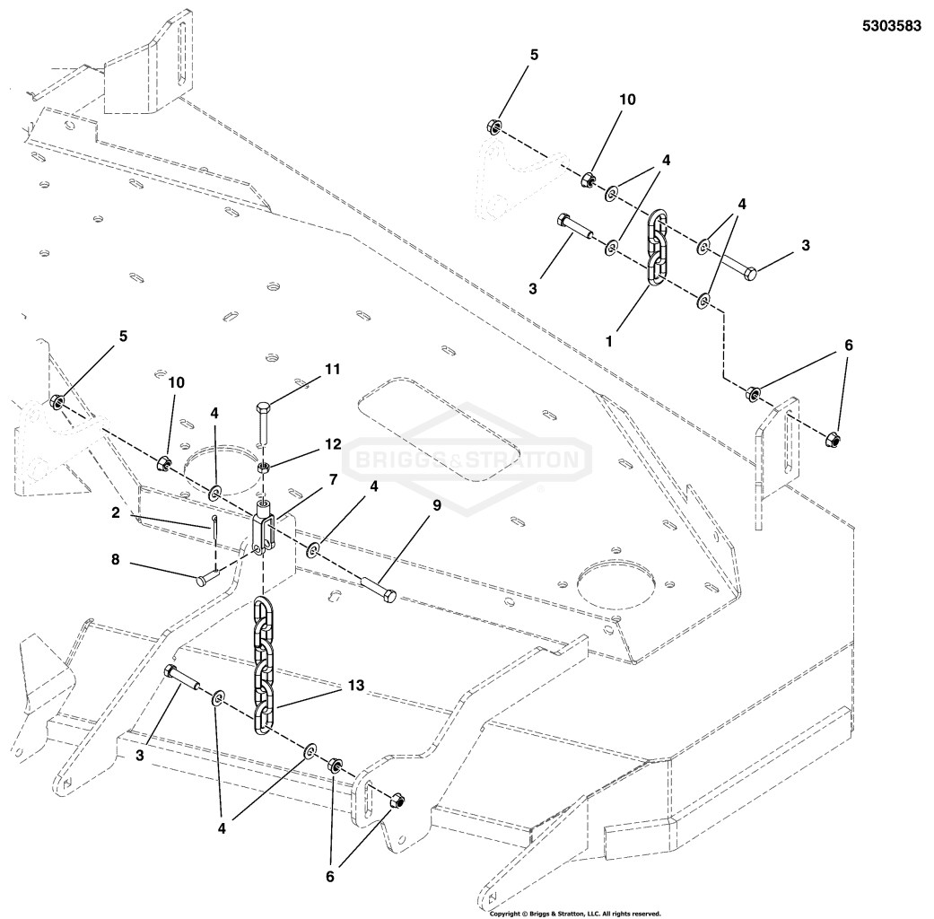 52 Mower Deck Group - Hanger Chains