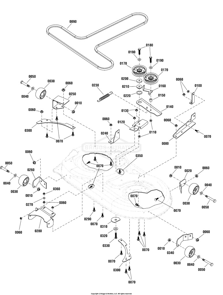 42 Mower Deck - Clutch & Support Group, FH