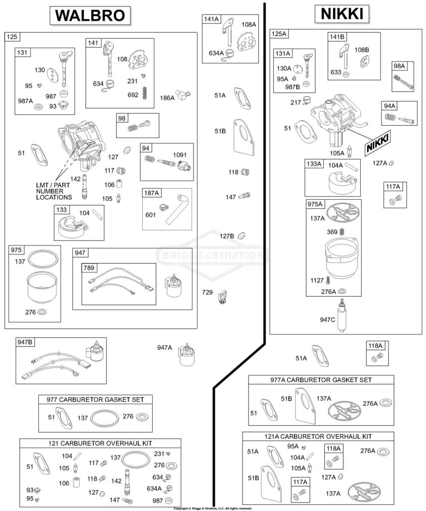 Carburetor, Overhaul Kits