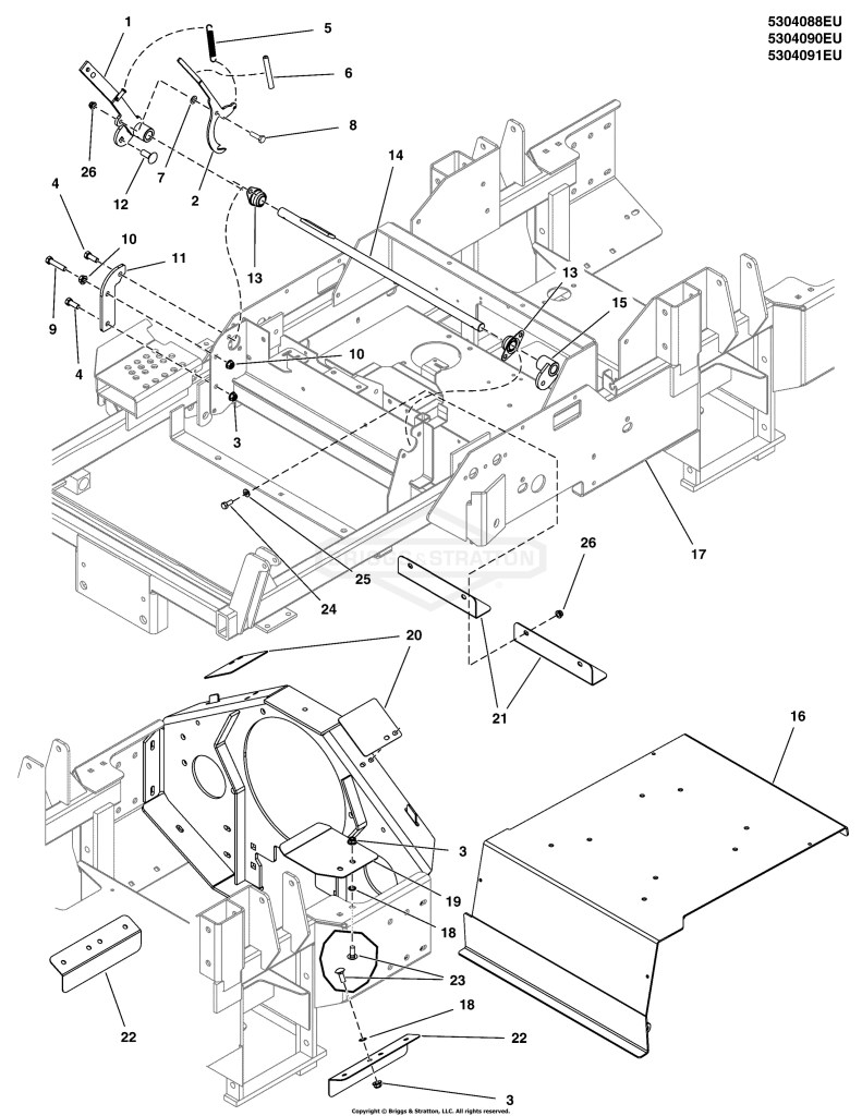 CE Guarding - Frame, Parking Brake & Seat Plate