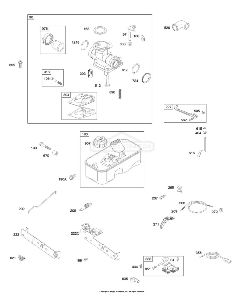 Carburetor, Controls, Fuel Supply, Governor Spring, Ignition